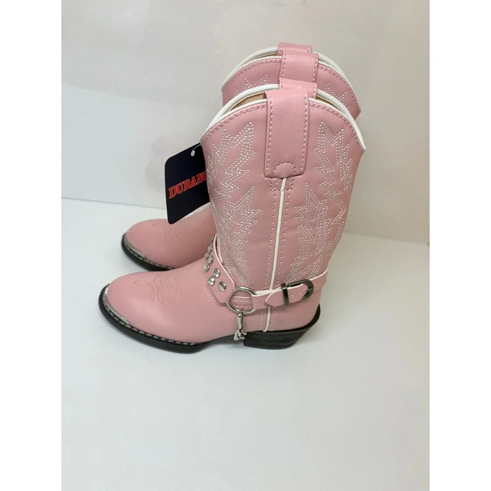 Durango Kids Girls Toddler 10 Pink Rhinestone Western Cowboy Boots New